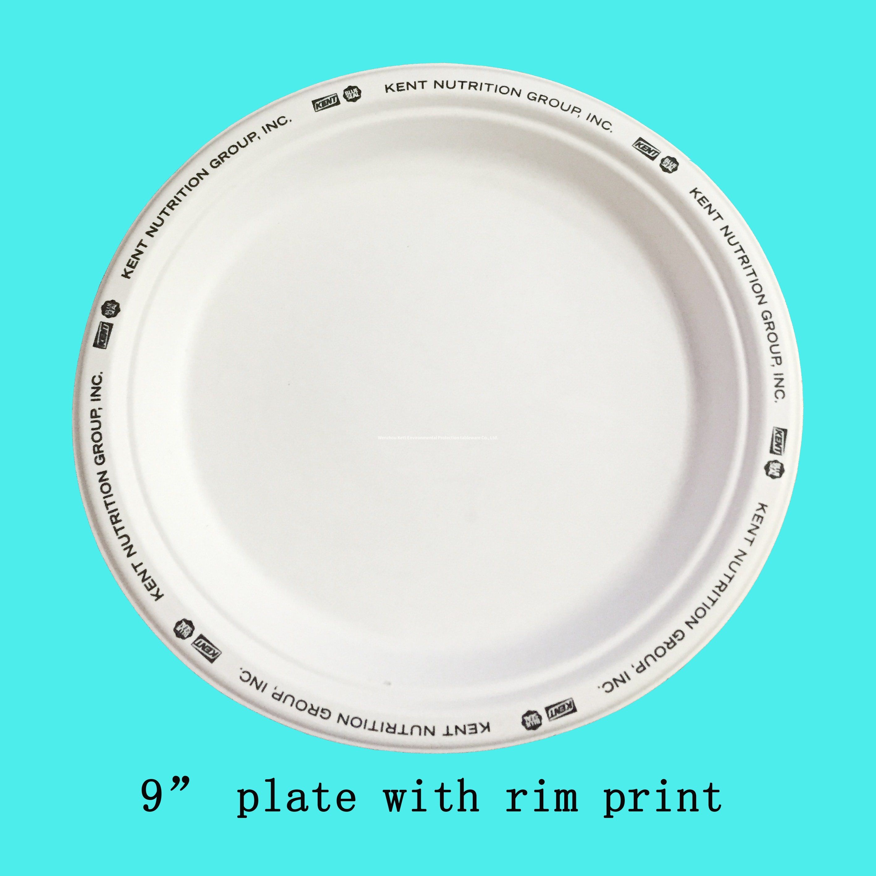 round plates with print