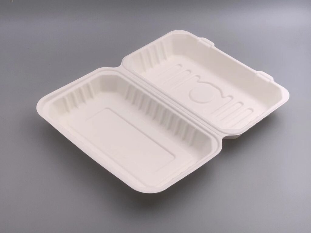 10×6 ” Rectangle Compostable Clamshell Food Box