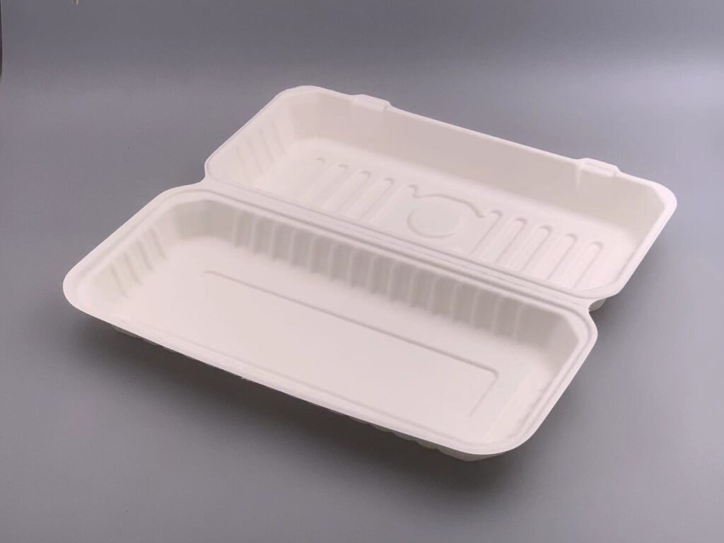 12.5×6 ” Rectangle Compostable Clamshell Food Box