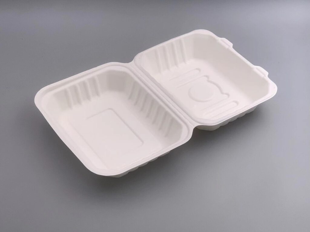 7×6 ” Rectangle Compostable Clamshell Food Box