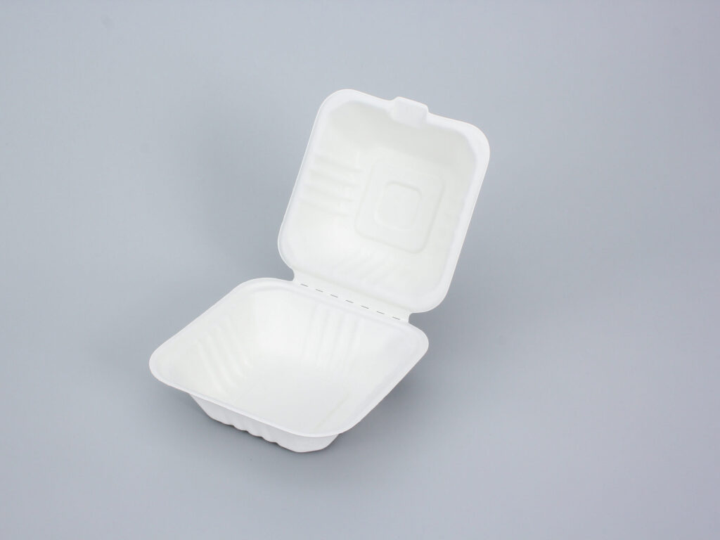 6″ Square Compostable Clamshell SH-06