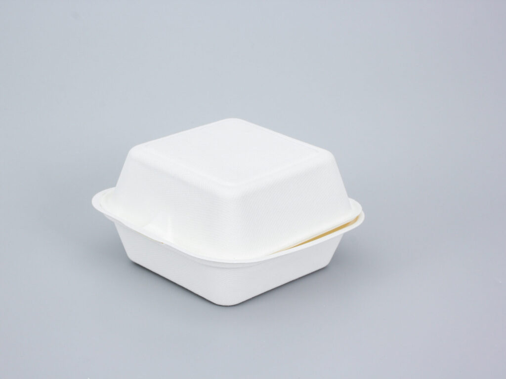 6″ Square Compostable Clamshell SH-06A