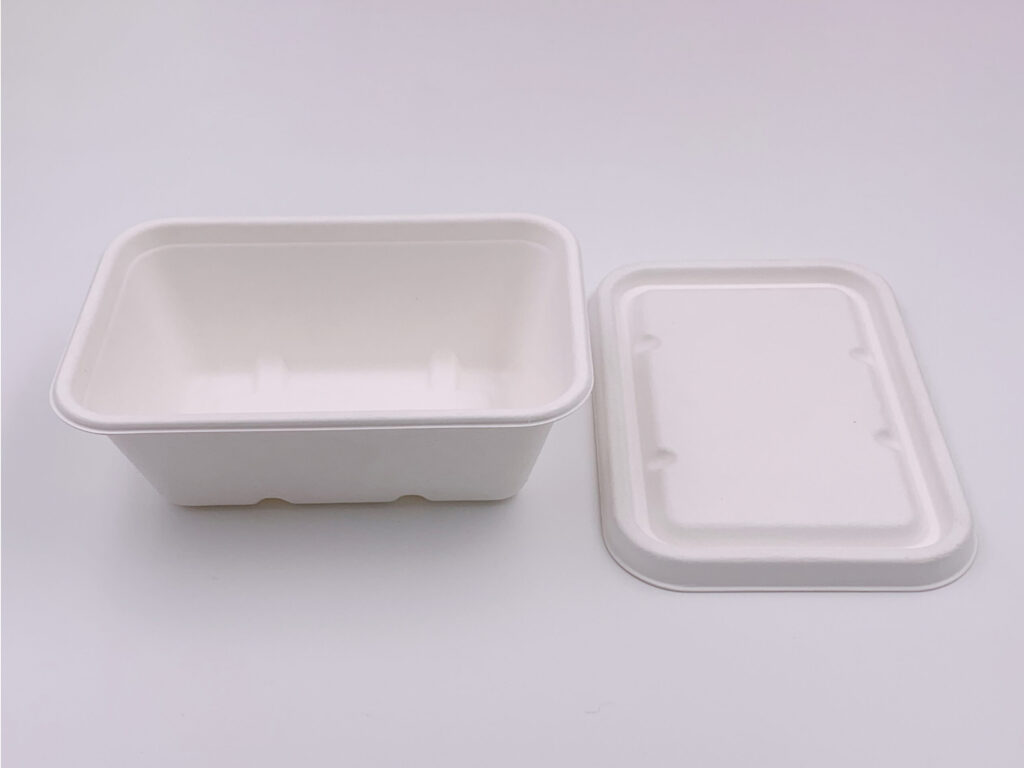 750ml Deep Rectangle Compostable Tray Set FH-750