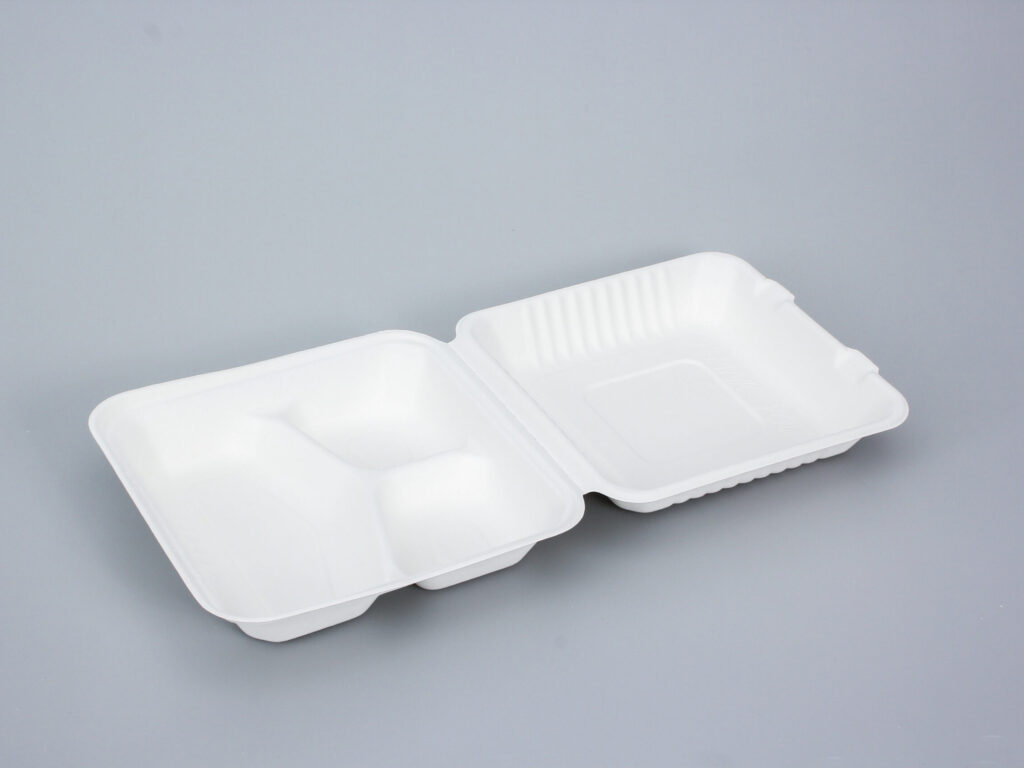 8″ Square Compostable Clamshell SH-83