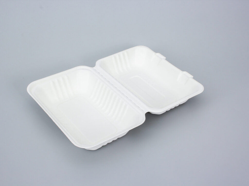 9×6 ” Rectangle Compostable Clamshell Food Box