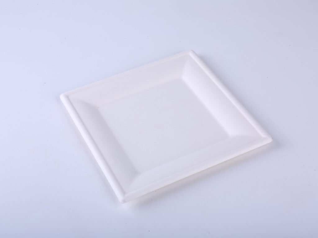 Compostable 8″ Square Plate FP-08